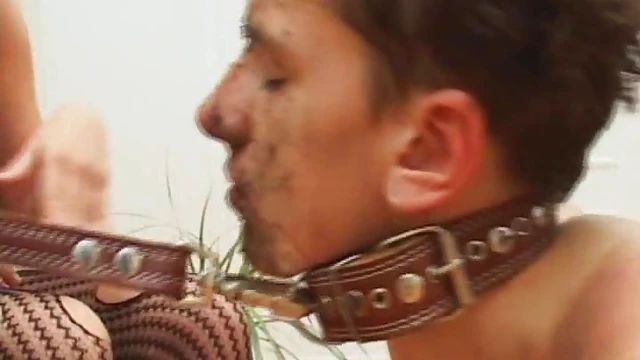 Submissive Slave Gives Foot Worship but Ends Up Making a Mess Instead