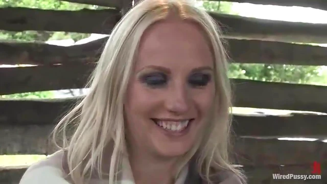 Seductive Erika Angel Gets Tortured then Fucked Hard by Strapon in Shed