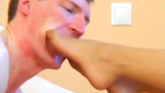 Foot Worshipper Thrills at Sniffing Feet & Being Trampled by Mistress