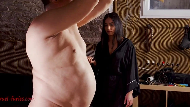 Naughty Lady Nicole Dominates Her Husband With Pleasurable Spanking BDSM