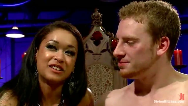 Femdom Skin Diamond Pegs Guy and Dominates Him With Fiery Passionate Sex Acts