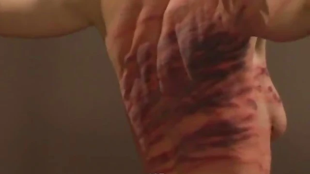 Submissive Slim Babe Screams Pleasurably Under Mistress's Stick Spanking