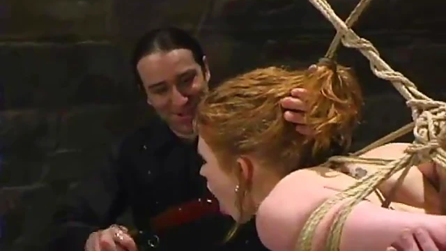 Bonded Skinny Blonde Gets Toyed Until She Screams Ecstatically Loud