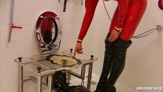 Lady Ashley Dominates Her Lover With A Piss Drinking Punishment Scene