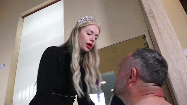 Desirable French Princess Slaps Slave Before Passionate Sex Play