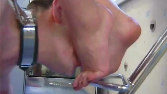 Loyal Collared Guy Pleasingly Licks His Mistress's Sexy Toes