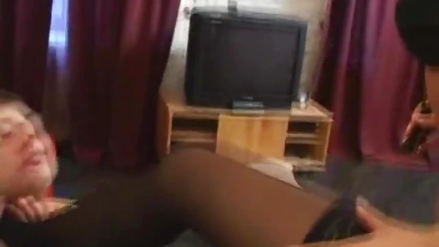 Fetish Foot Worship: Man Gently Licking Stockinged Toes for Pleasure