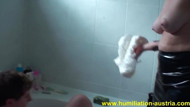 Shaved Bare Humiliation Scene Ends With Her Submissive Orgasm Pleas