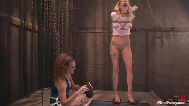 Rain DeGrey Submits to Wired Dildo Stimulation in Hot BDSM Action