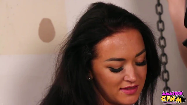 Brunette Zuzu Sweet Seduces in BDSM Socks for Intimate Playtime