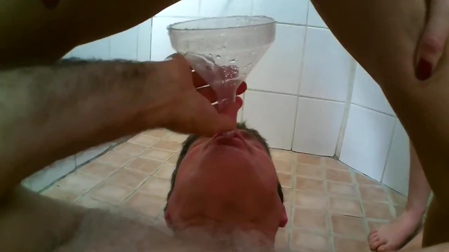Grandpa Tommy Drinks Pee from Four Sexy German Girls in Steamy Scene