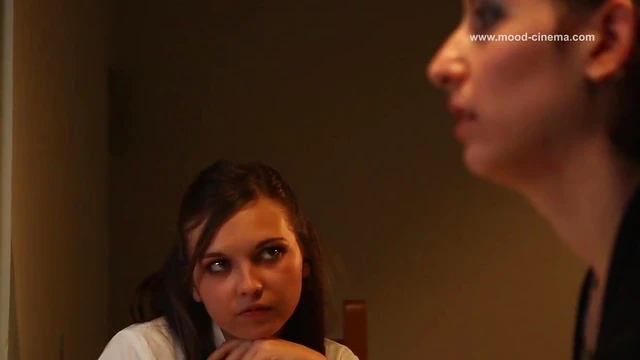 Blonde Spanks Cute Brunette's Ass Until She Moans Loudly