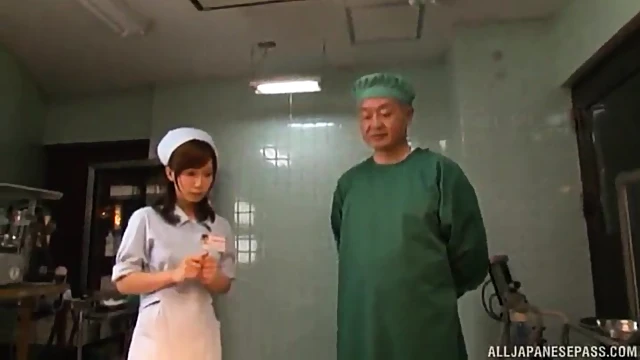 Hot Japanese Nurse Fucks Patient While Doctor Watches Seductively