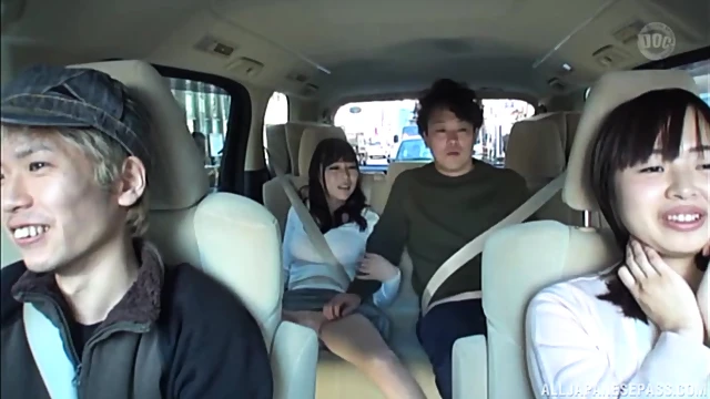 Sultry Japanese Babe Opens Her Legs For Hot Car Finger Fisting Action