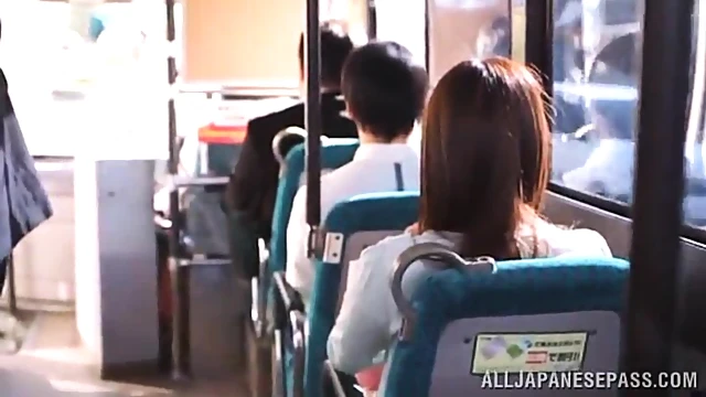 Naughty Japanese Girl Gets Fondled By Guys During Public Bus Ride