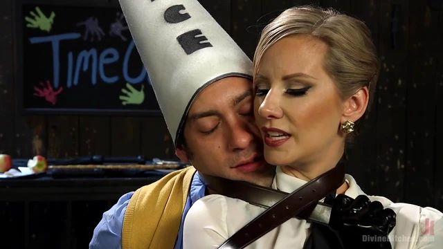 Dominatrix Madeline Marlowe Punishes Her Slave With Brutal Pegging Sex