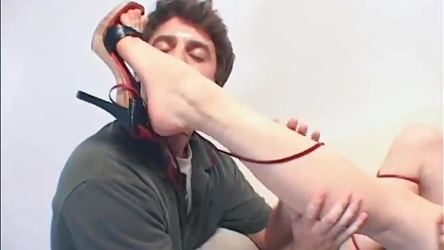 Foot-Fetish Slave Worshipfully Licks Mistress’s Soles Before Sex Begins