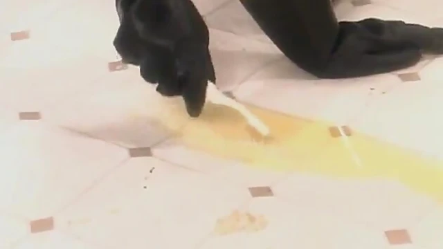 Lesbian Slave Wears Gas Mask Gets Harsh Punishment from Mistress