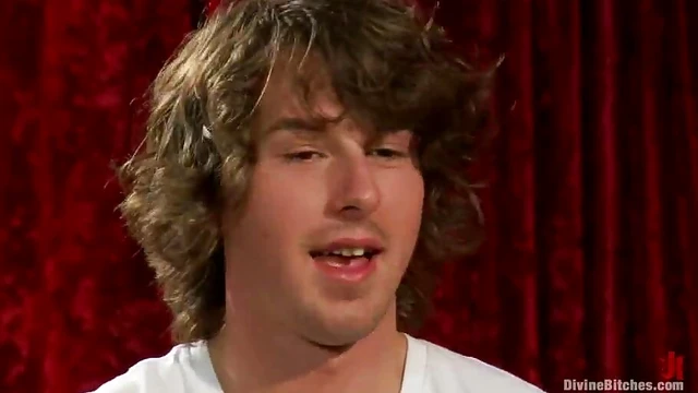 Bondaged Dude Gets Pegged Balls Deep by Two Hot Girls for Pleasure