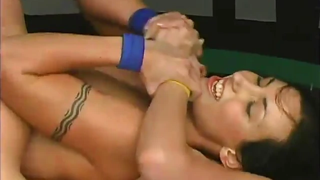 Hot Lesbians Wrestle Passionately, Sweat Soaked Bodies Grinding Erotically Live On Air