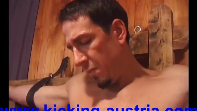 Redhead Mistres Olivia Torments Slave's Penis Balls Without Any Mercy