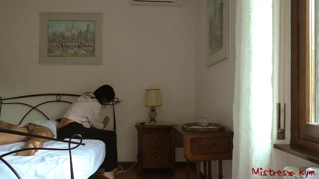 Neglected Sub Watches Mistress Sleep Seductively While Fantasizing Deeply