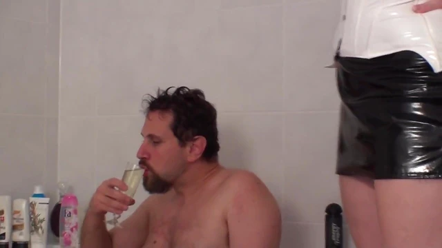 Thirsty Beauty Drinks Her Glass of Warm Fresh Pee Delightfully