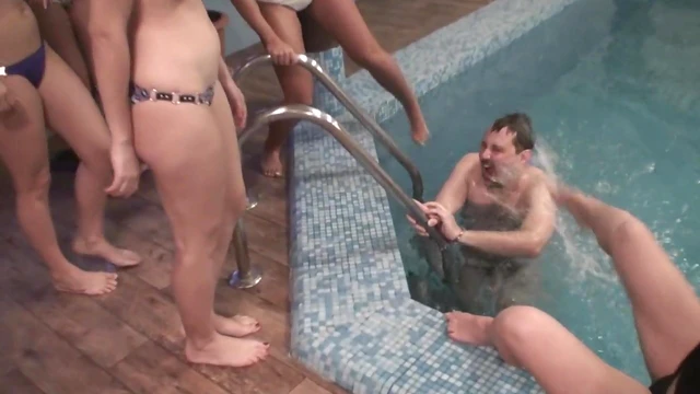 Femdom Party with Joschi Gets Dominated by Hot Mistresses