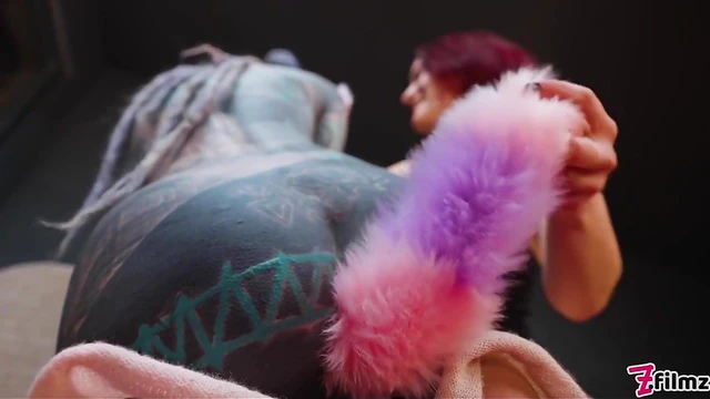 Tattooed Cat-Girl Submits Fully Under Dominatrix's Commanding Whip