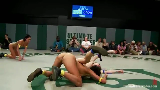 Three Hot Babes Wrestle Passionately Before Getting Steamy Together