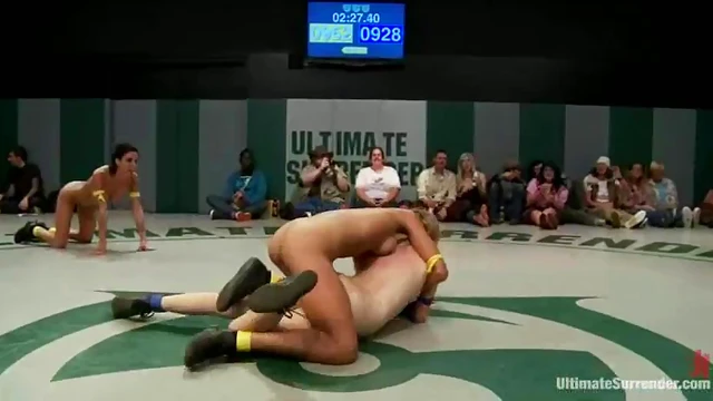 Three Hot Babes Wrestle Passionately Before Getting Steamy Together