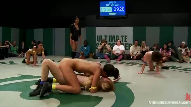 Three Hot Babes Wrestle Passionately Before Getting Steamy Together