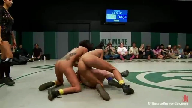 Three Hot Babes Wrestle Passionately Before Getting Steamy Together