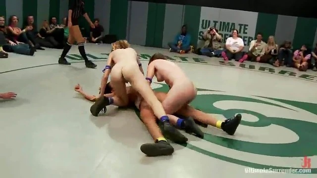Three Hot Babes Wrestle Passionately Before Getting Steamy Together