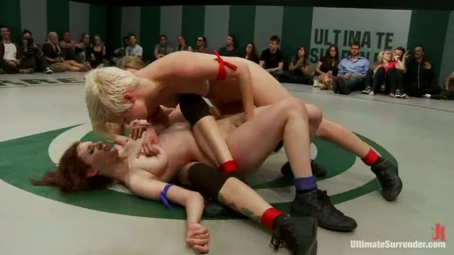 Passionate Lesbians Wrestle on Tatami Mat Before Wild Sex Orgasm