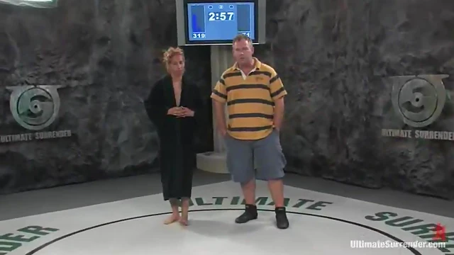 Professional Nudity Wrestling Showcases Two Hot Girls Fighting Sensually