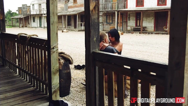 Sensual Caramel Beauty Succumbs to Cowboy's Powerful Erection