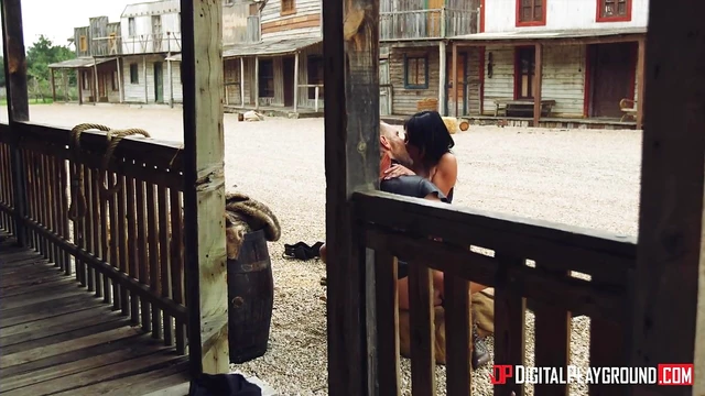 Sensual Caramel Beauty Succumbs to Cowboy's Powerful Erection