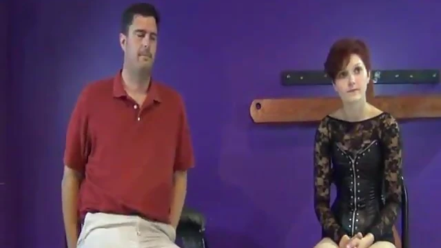 Dominant Redhead Mistress In Leather Pegs Her Sex Slave Ruthlessly