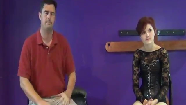 Dominant Redhead Mistress In Leather Pegs Her Sex Slave Ruthlessly