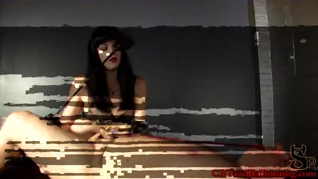 Sultry Brunette Tortures Bondaged Man Before Spanking His Ass Passionately