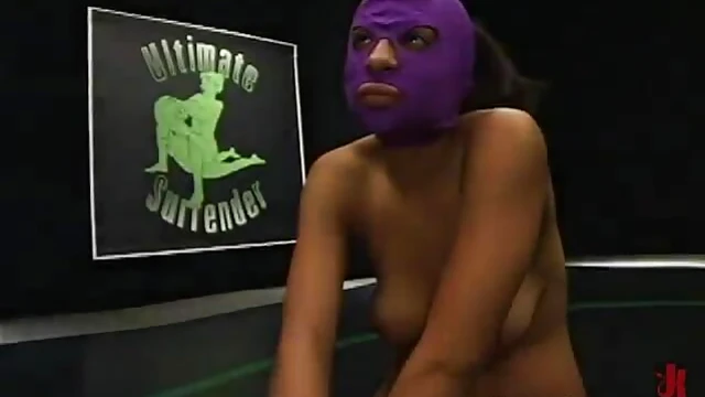 Masked Beauties Wrestle on Tatami Mat Before Hot Lesbian Action Begins