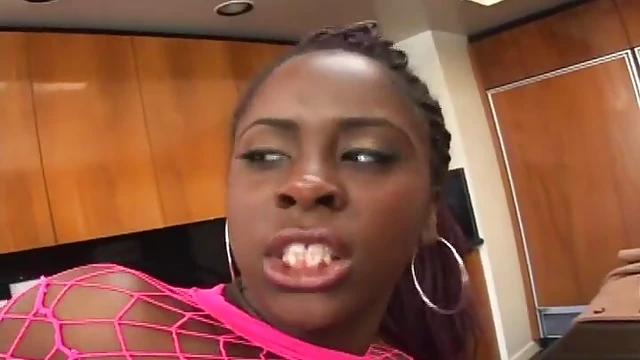 Cute Chocolate Girl Lets Black Stud Screw Her Hard Inside Kitchen