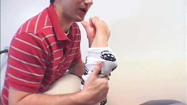 Cute Girl's Toes Get Worshiped and Sucked by Foot Fetish Guy