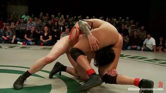 Kinky Girls Wrestle Hotly Before Diving into Steamy Lesbian Sex Action