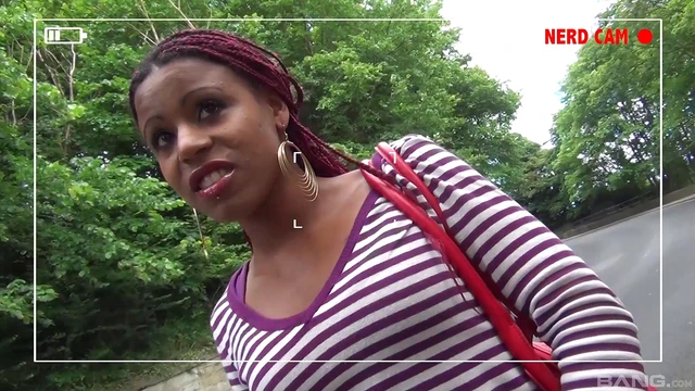 Ebony Cutie Gives Mouth Job POV, Cumming Over Her Perfect Tits & Face