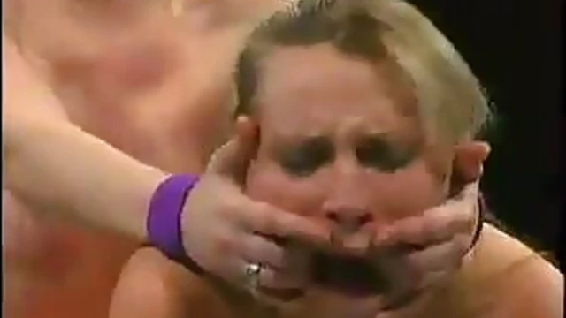 Blonde Harmony Gets Pounded With Strap-On In The Ring For Steamy Sex