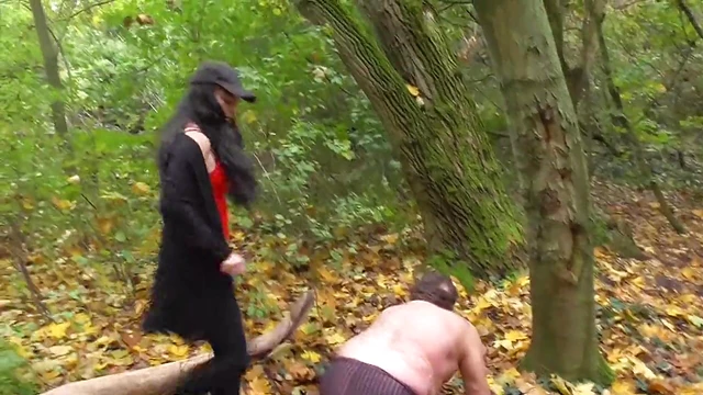 German Sluts Abuse Elderly Victim Outdoors Brutally Dominating Him Sexually
