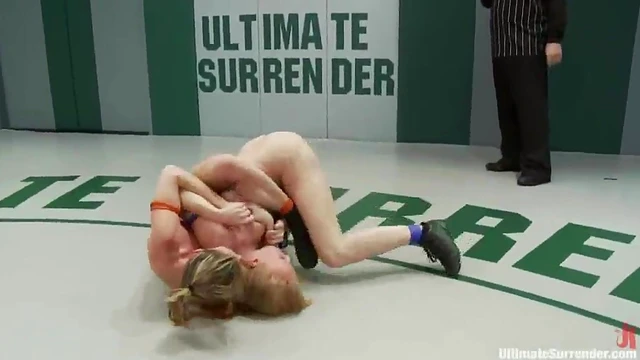 Lusty Lesbian Fighters Wrestle Passionately On The Pitch For Steamy Fun