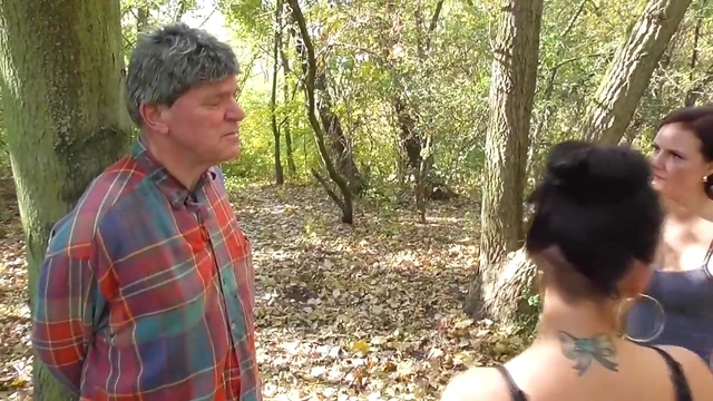 Submissive Slave Salivates Outdoors Before Rough Outdoor Sex